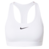 NIKE Sutien sport 'Swoosh'  negru / alb natural