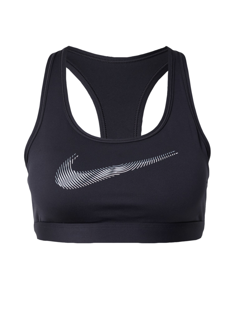 NIKE Sutien sport  gri / negru / alb