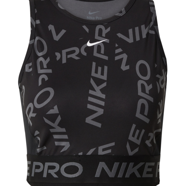 NIKE Top  gri / negru / alb