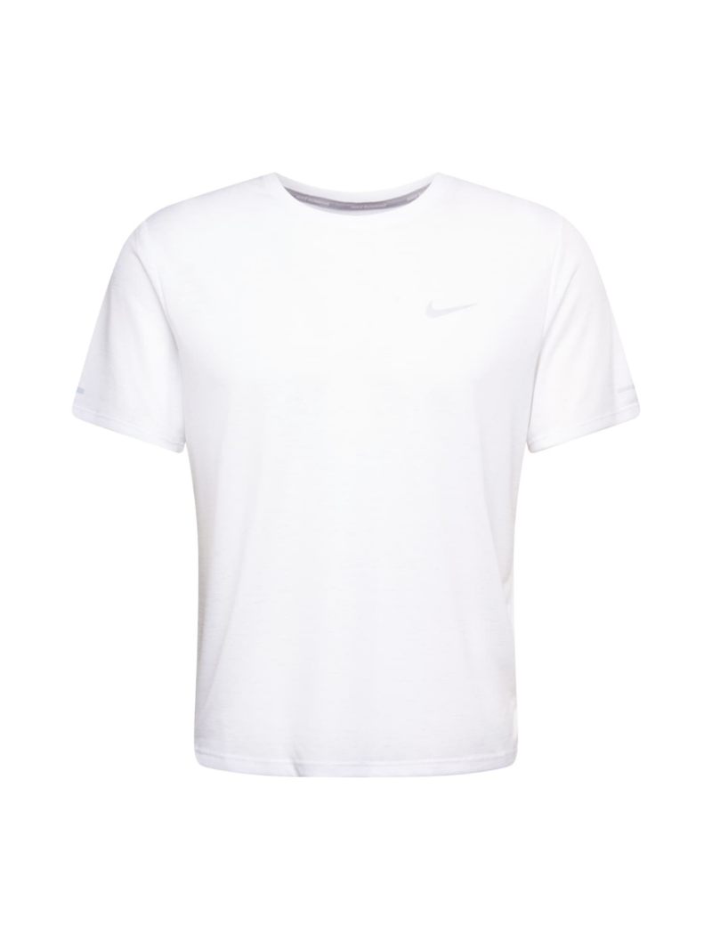 NIKE Tricou funcțional 'Miler'  gri / alb