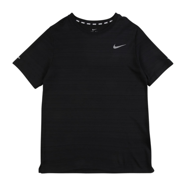 NIKE Tricou funcțional 'Miler'  gri / negru