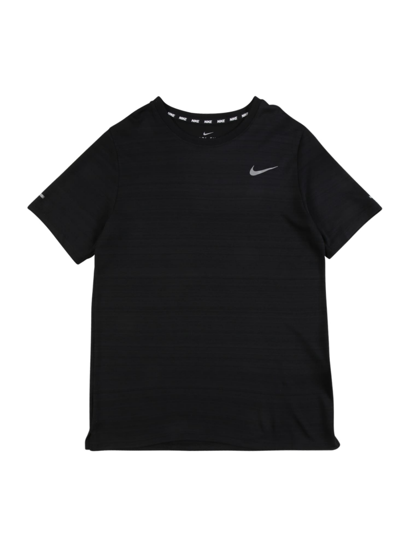 NIKE Tricou funcțional 'Miler'  gri / negru