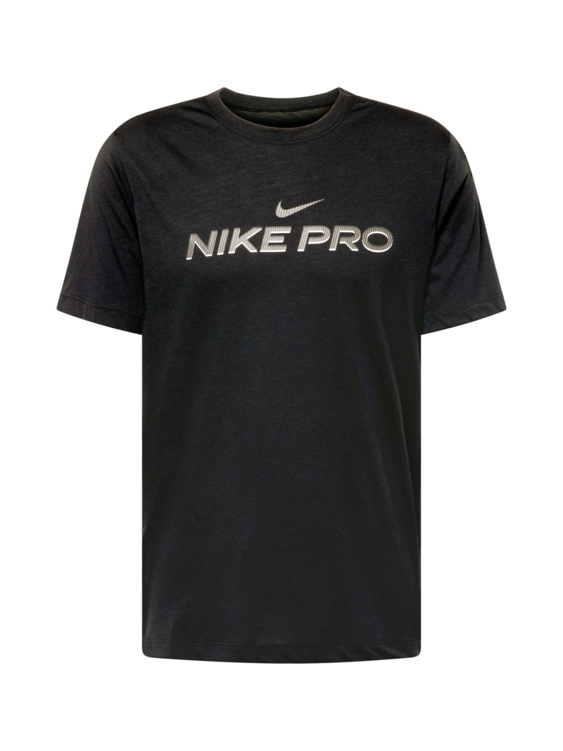 NIKE Tricou funcțional 'Pro'  gri piatră / negru / alb