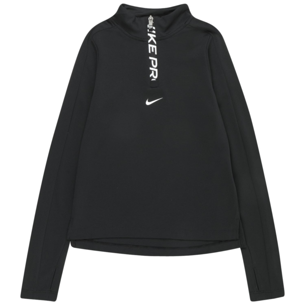 NIKE Tricou funcțional  negru / alb