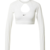 NIKE Tricou funcțional  negru / alb