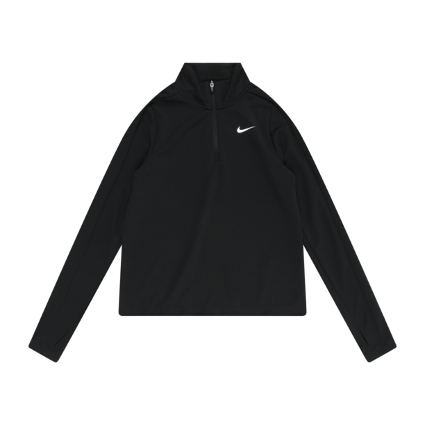 NIKE Tricou funcțional  negru / argintiu