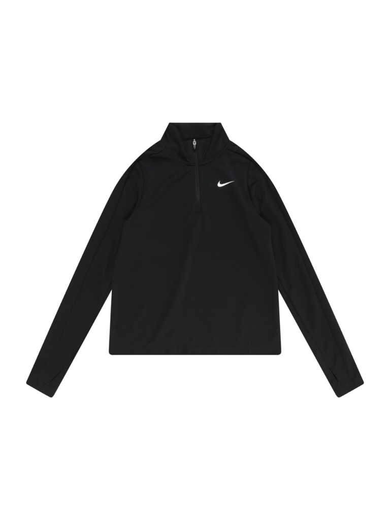 NIKE Tricou funcțional  negru / argintiu