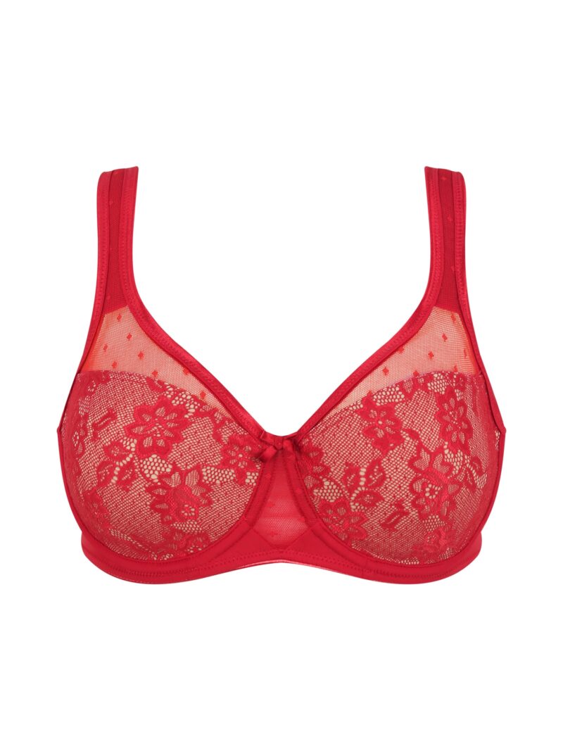 NUANCE Sutien  roșu cranberry