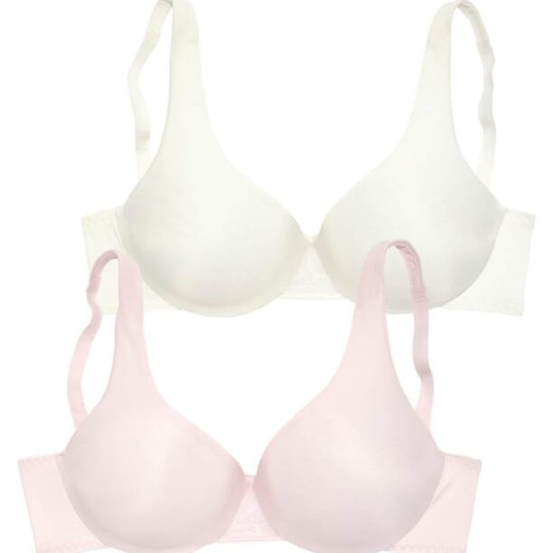 NUANCE Sutien  roz pastel / alb