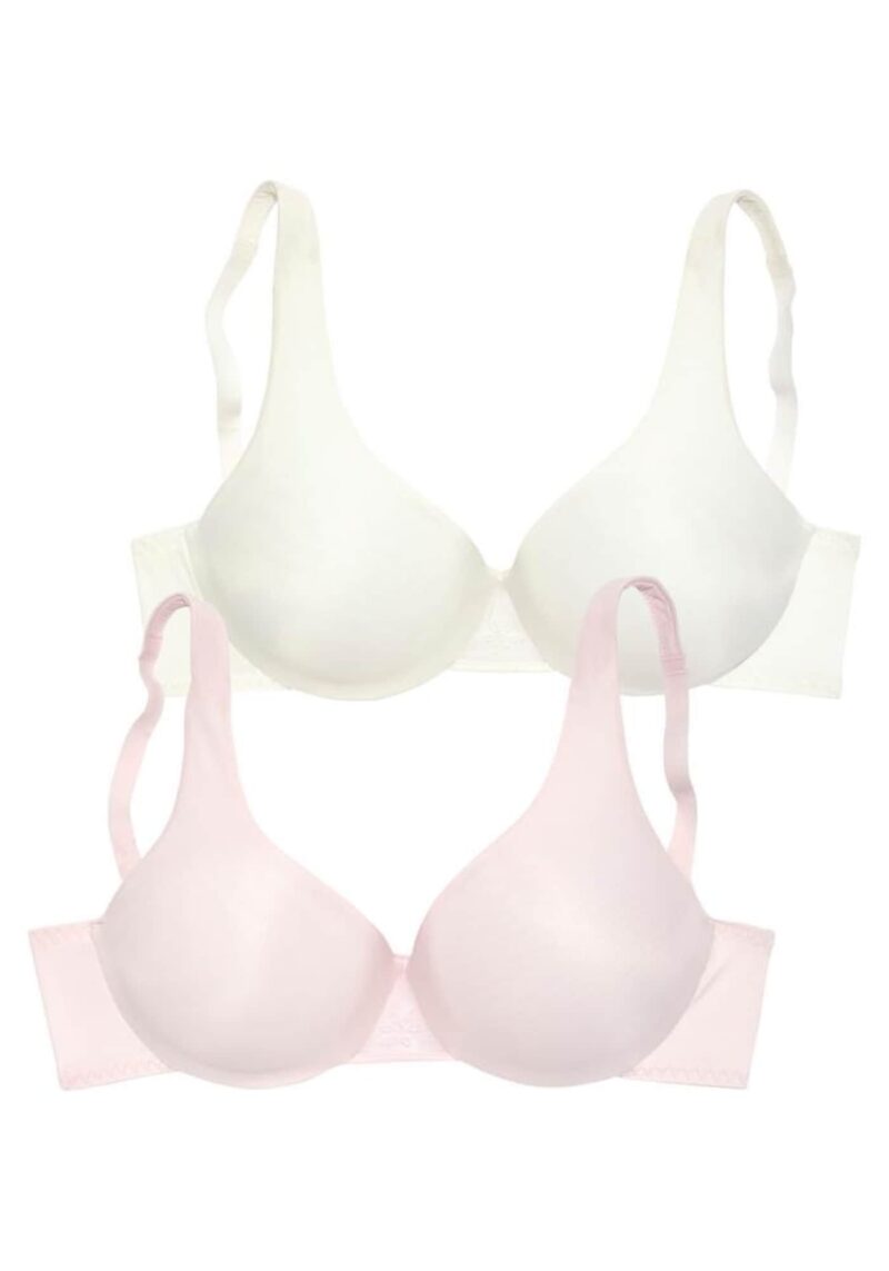 NUANCE Sutien  roz pastel / alb