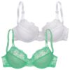 NUANCE Sutien  verde / alb