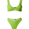 Nasty Gal Costum de baie două piese  verde stuf