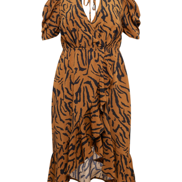 Nasty Gal Plus Rochie 'Easy'  maro caramel / negru