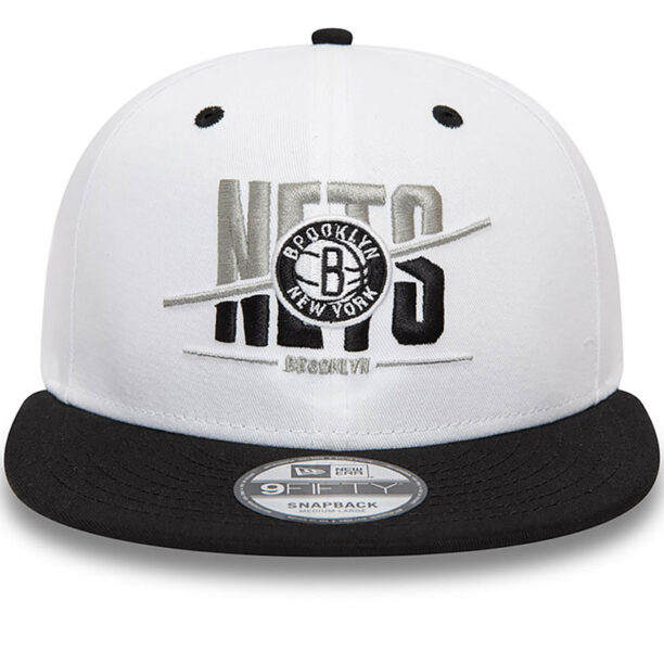 Cumpăra New Era Brooklyn Nets Crown White 9FIFTY Snapback Cap