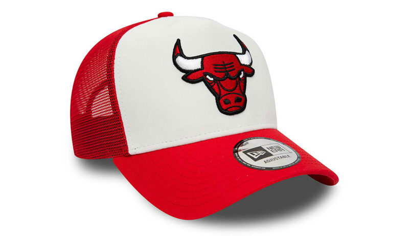 New Era Chicago Bulls Team Colour Red A-Frame Trucker Cap