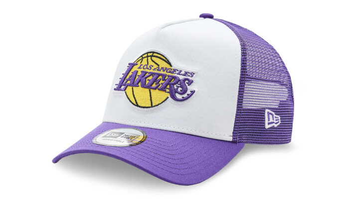 New Era LA Lakers Team Colour Purple A-Frame Trucker Cap