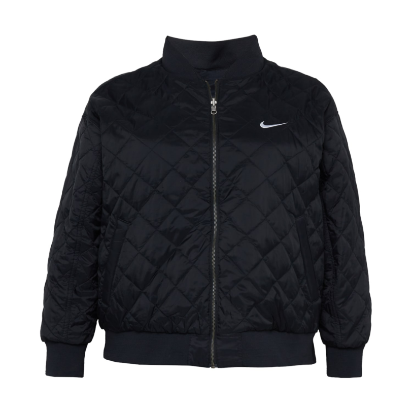 Nike Sportswear Bluză cu fermoar sport  negru / alb