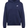 Nike Sportswear Bluză de molton 'Club Fleece'  albastru închis / alb