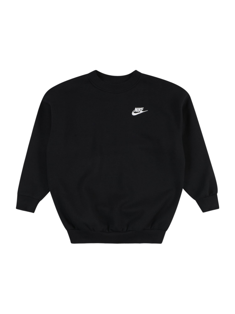 Nike Sportswear Bluză de molton 'Club Fleece'  negru / alb