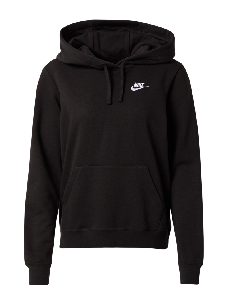 Nike Sportswear Bluză de molton 'Club Fleece'  negru / alb