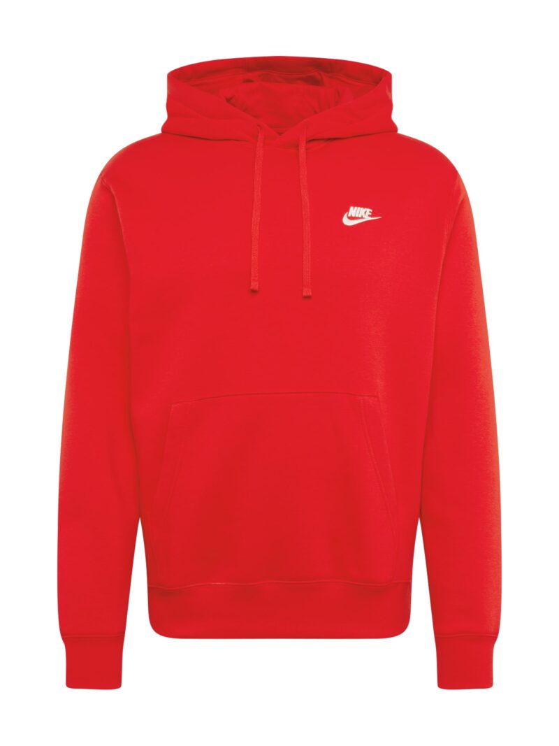 Nike Sportswear Bluză de molton 'Club Fleece'  roșu / alb