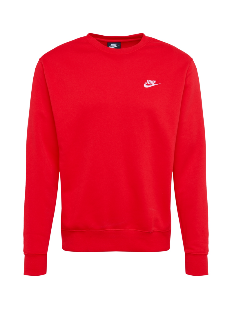 Nike Sportswear Bluză de molton 'Club Fleece'  roșu / alb