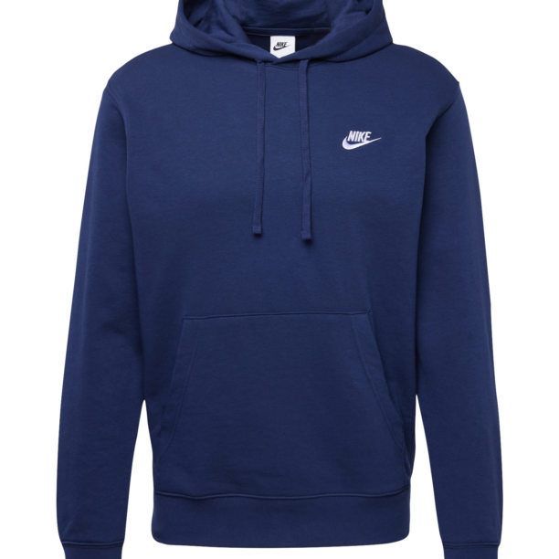 Nike Sportswear Bluză de molton 'Club'  albastru gențiană / alb