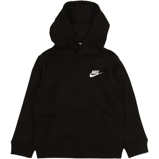 Nike Sportswear Bluză de molton 'Club'  negru / alb