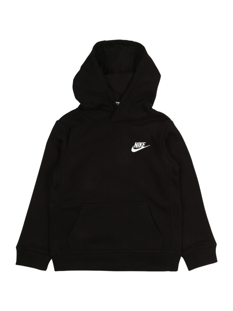 Nike Sportswear Bluză de molton 'Club'  negru / alb