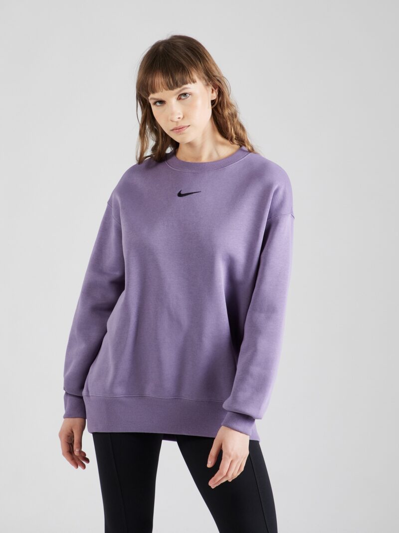 Nike Sportswear Bluză de molton 'PHOENIX FLEECE'  albastru violet / negru