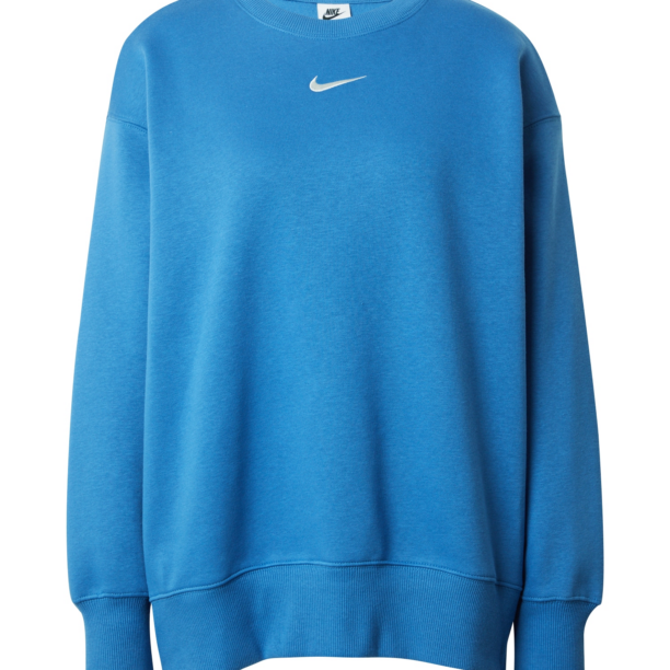 Nike Sportswear Bluză de molton 'PHOENIX FLEECE'  azuriu / alb