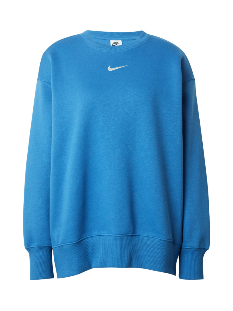 Nike Sportswear Bluză de molton 'PHOENIX FLEECE'  azuriu / alb