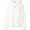 Nike Sportswear Bluză de molton 'PHOENIX FLEECE'  bej deschis / negru