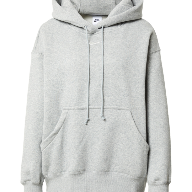 Nike Sportswear Bluză de molton 'Phoenix Fleece'  gri amestecat / alb