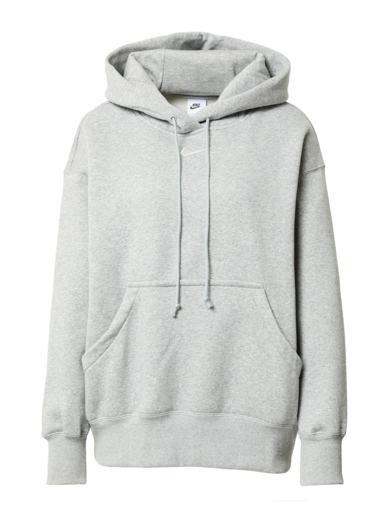 Nike Sportswear Bluză de molton 'Phoenix Fleece'  gri amestecat / alb