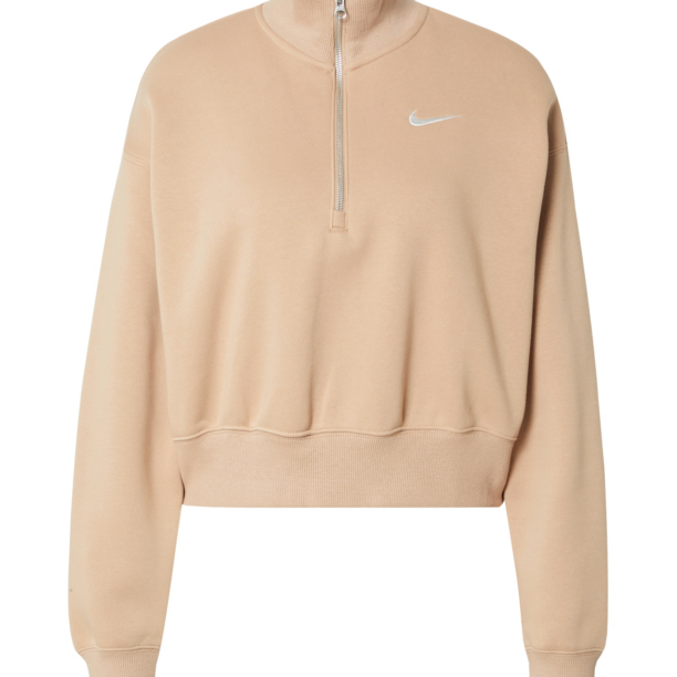 Nike Sportswear Bluză de molton  bej / alb