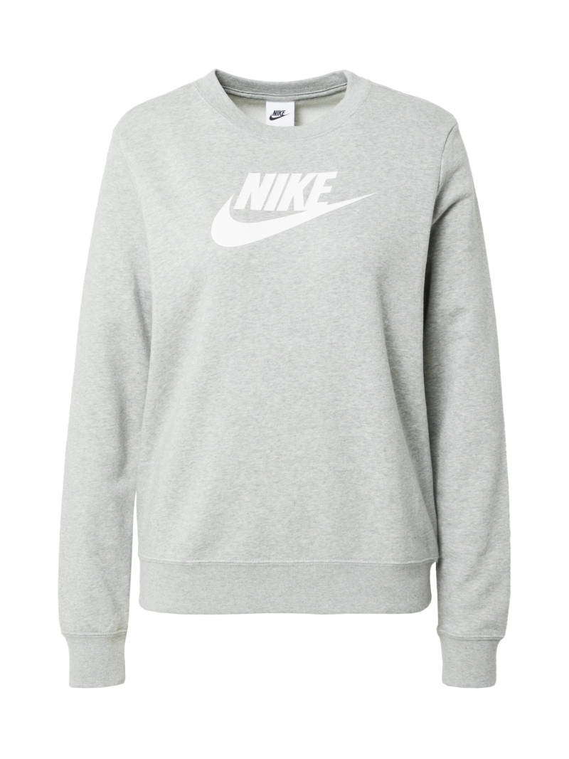 Nike Sportswear Bluză de molton  gri amestecat / alb