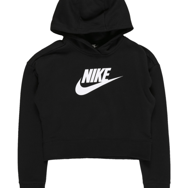 Nike Sportswear Bluză de molton  negru / alb