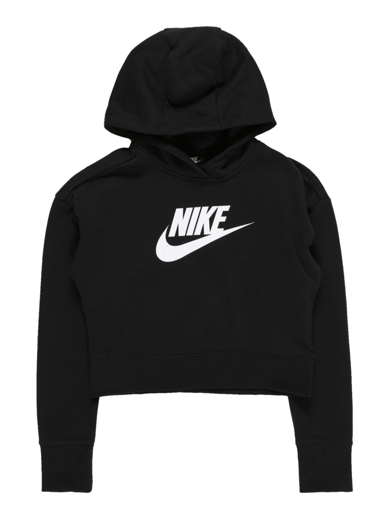 Nike Sportswear Bluză de molton  negru / alb