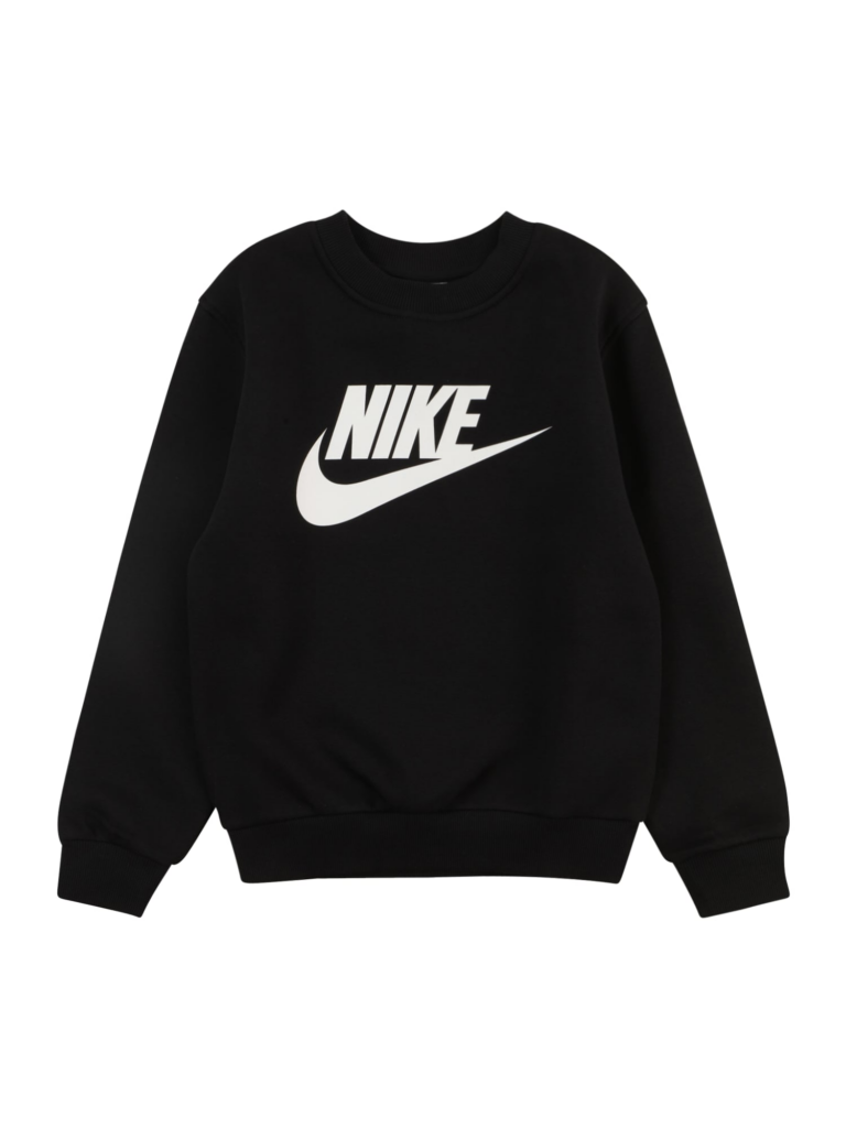 Nike Sportswear Bluză de molton  negru / alb