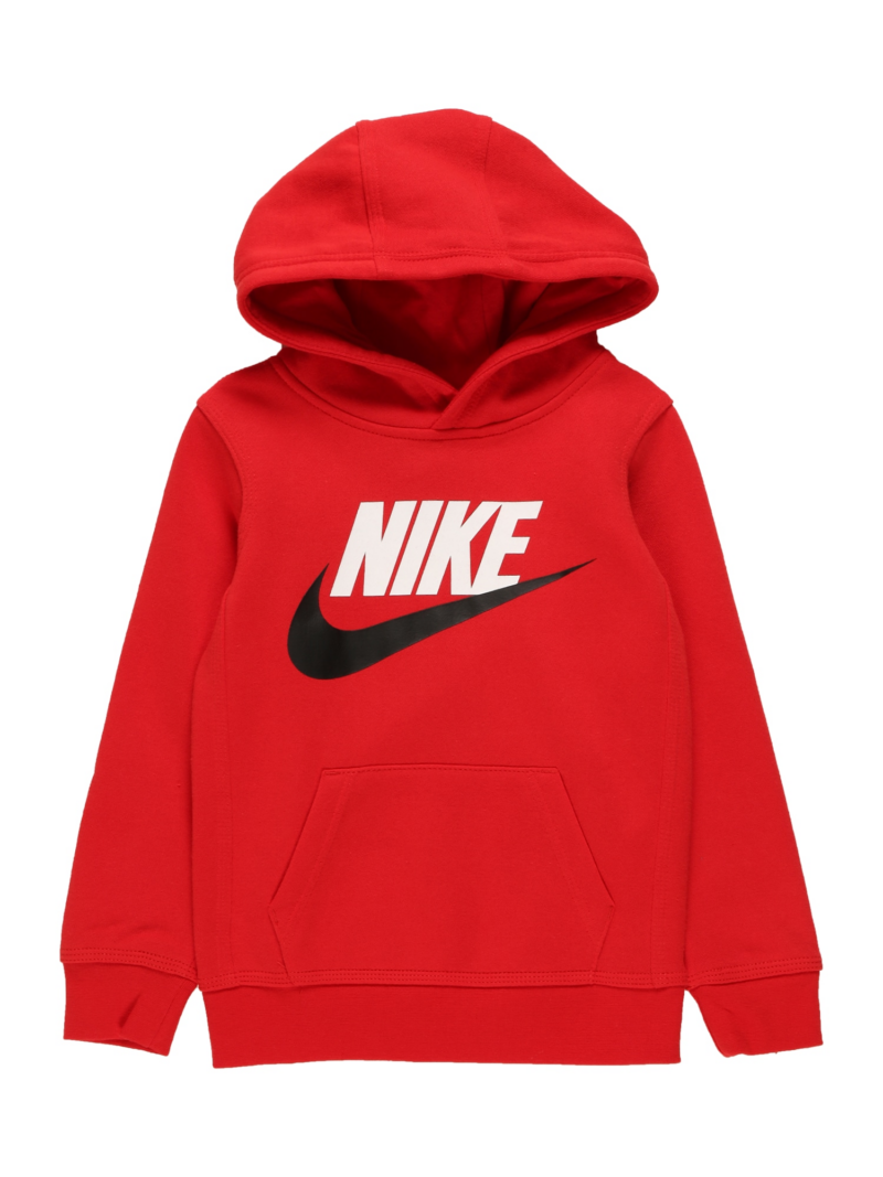 Nike Sportswear Bluză de molton  roșu / negru / alb