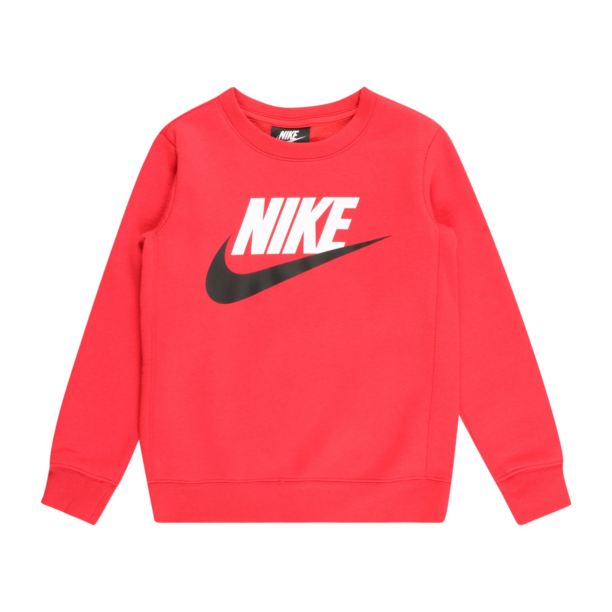 Nike Sportswear Bluză de molton  roșu neon / negru / alb