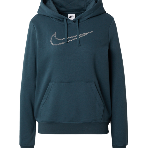 Nike Sportswear Bluză de molton  verde închis / argintiu