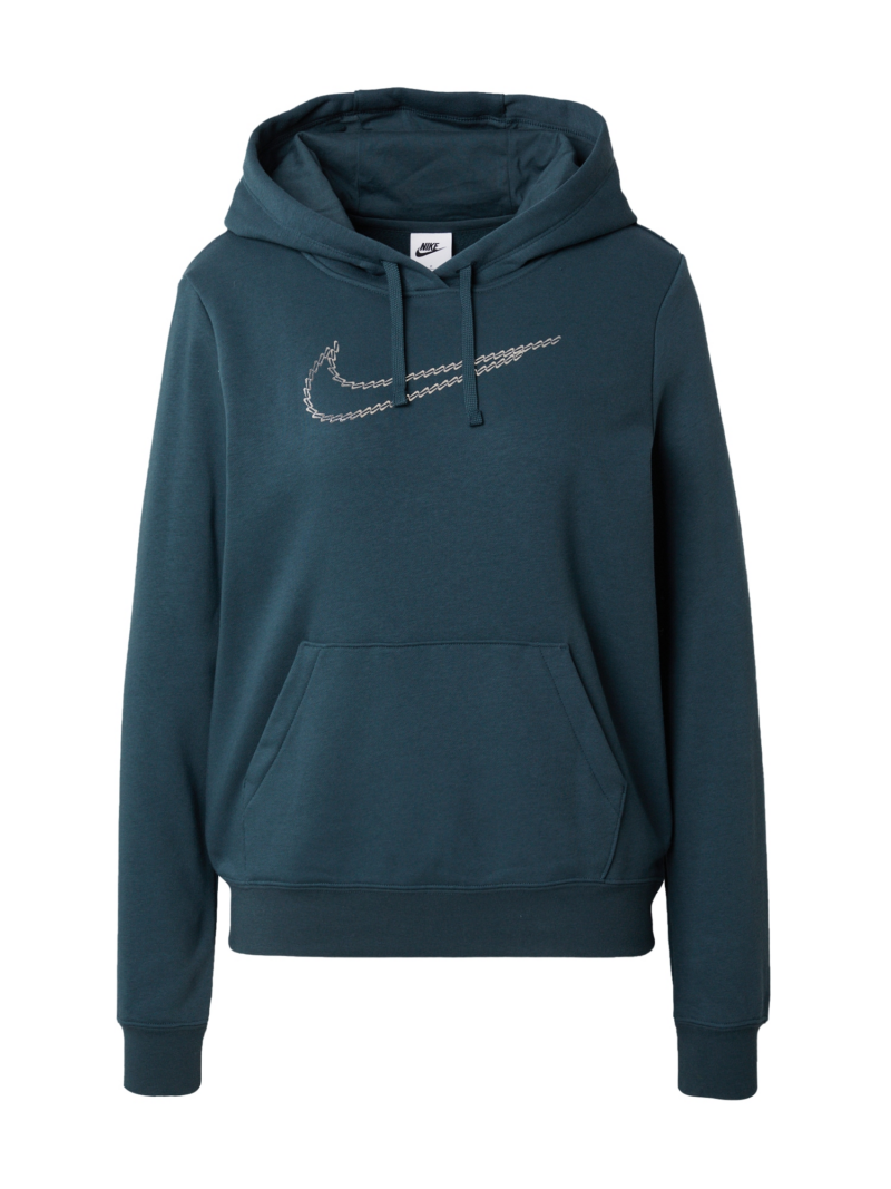 Nike Sportswear Bluză de molton  verde închis / argintiu