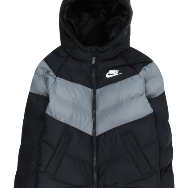 Nike Sportswear Geacă de primăvară-toamnă  gri / negru