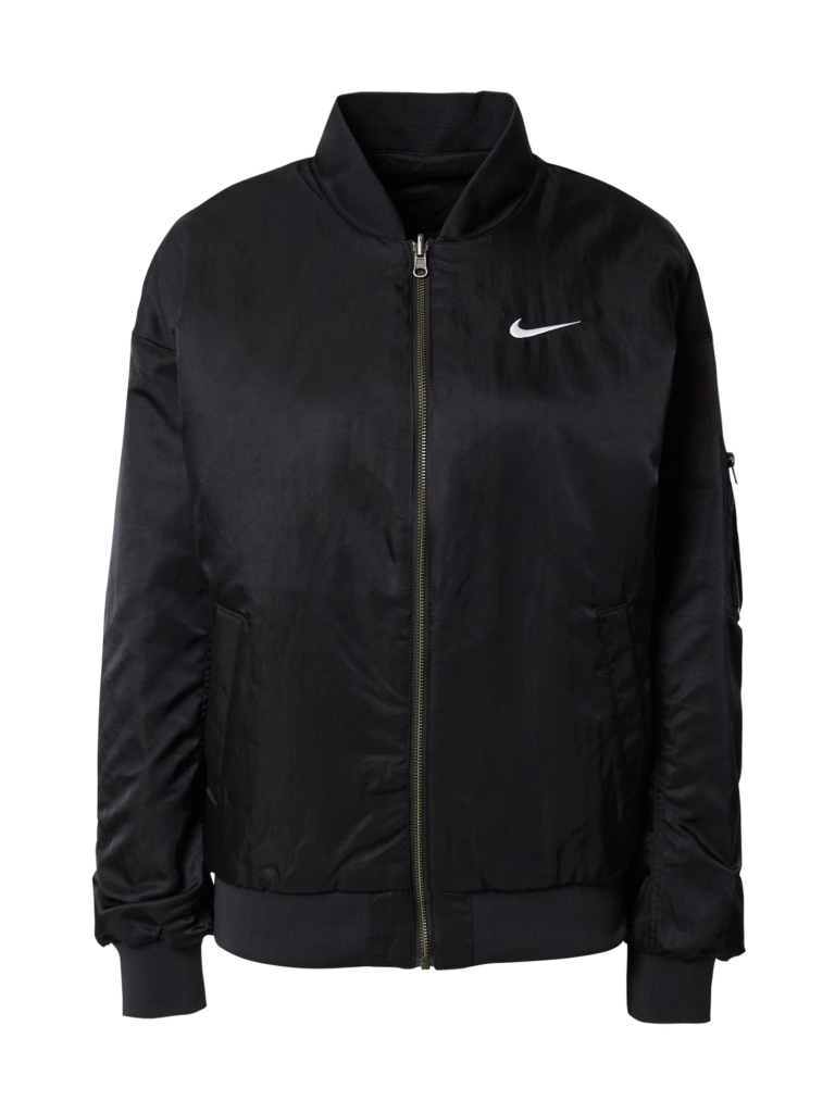 Nike Sportswear Geacă de primăvară-toamnă  negru / alb