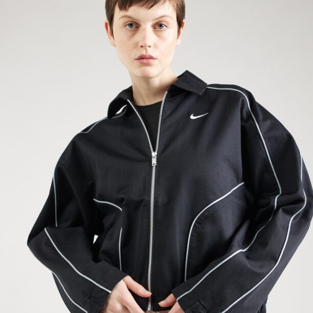 Nike Sportswear Geacă de primăvară-toamnă  negru / alb