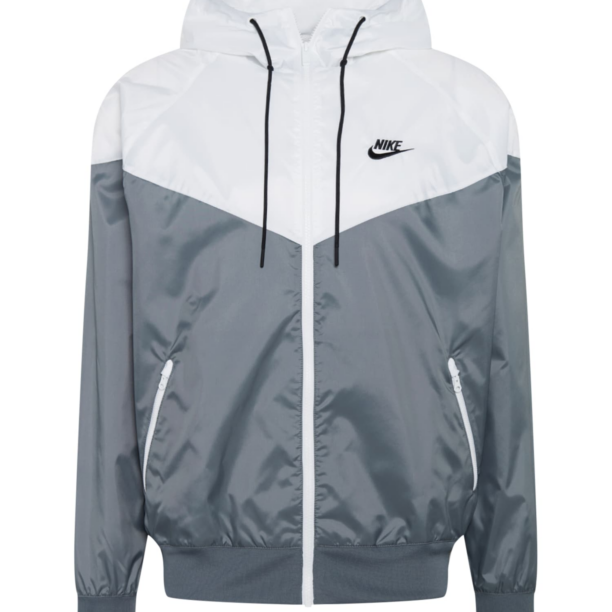 Nike Sportswear Geacă sport 'Heritage Essentials'  gri deschis / gri închis / alb