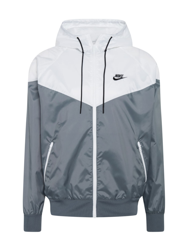 Nike Sportswear Geacă sport 'Heritage Essentials'  gri deschis / gri închis / alb