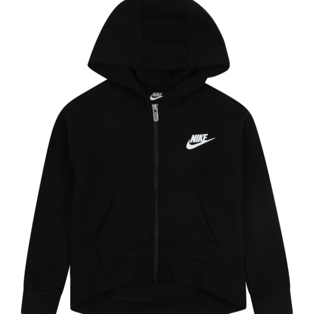 Nike Sportswear Hanorac 'Club Fleece'  negru / alb